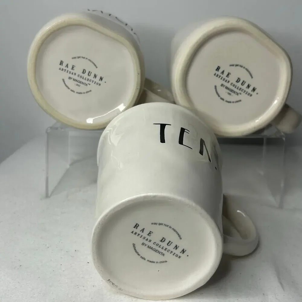Rae Dunn Artisan Collection by Magenta 3-piece tea-themed mug set
